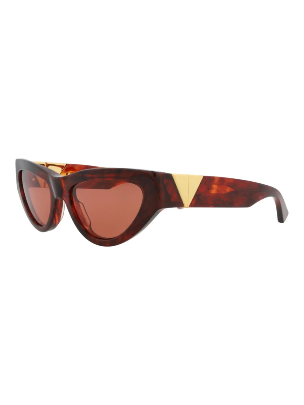 NWT Bottega Veneta Women's Cat-Eye Sunglasses in Tortoiseshell Orange Brown - Picture 10 of 13